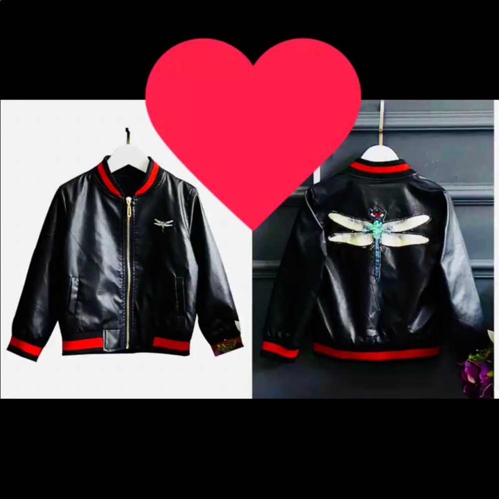 👑New Arrival Children Leather Jacket